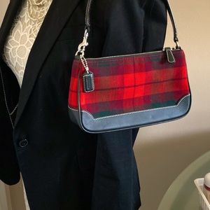 Coach Red Tartan Shoulder Bag